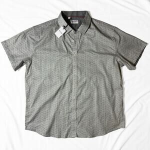 Duchamp London Shirt Mens Size XXL Gray Pattern Short Sleeve Casual NWT